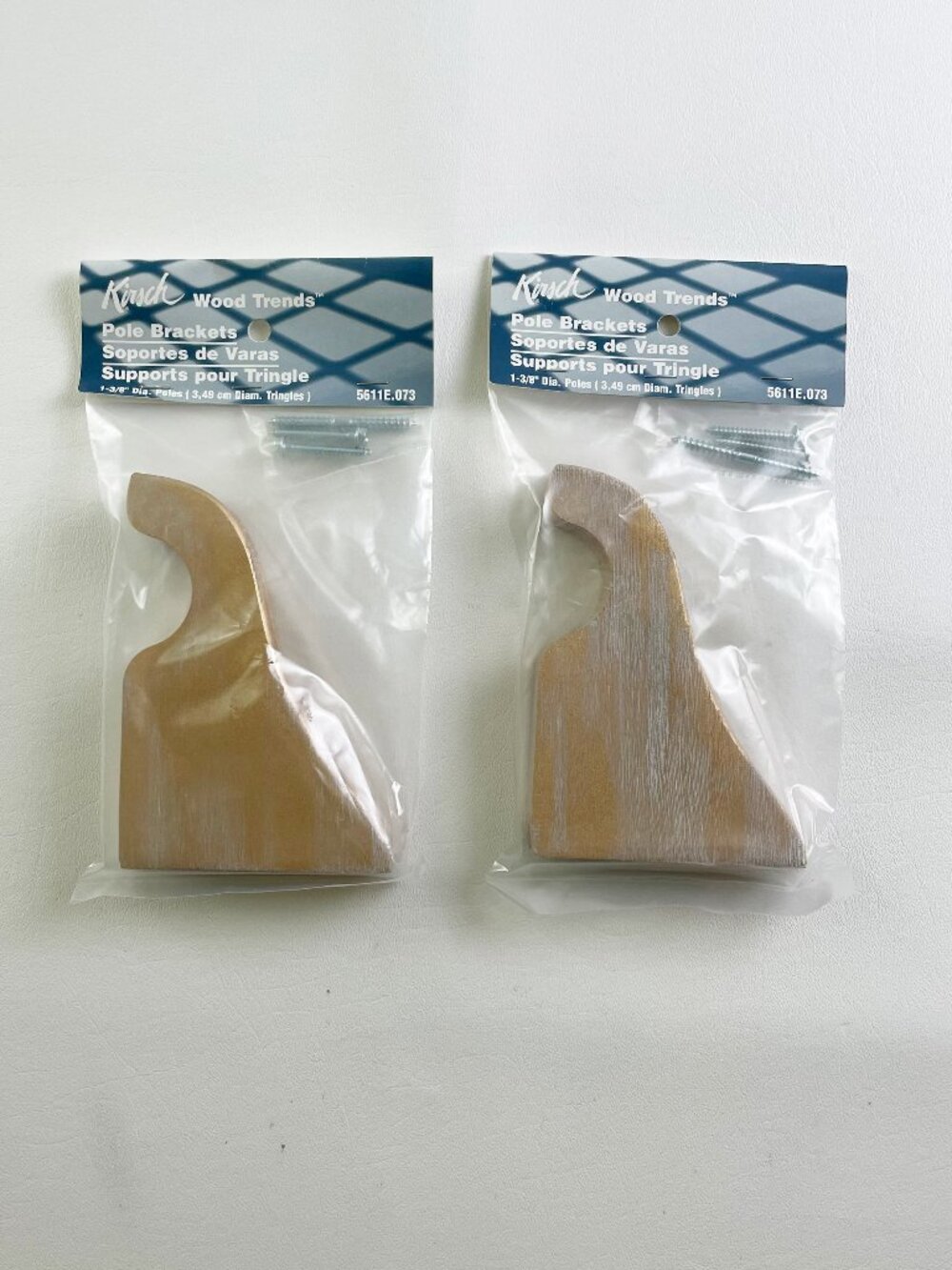 Share Kirsch Pole Bracket For 1 3/8" Pole White Gold 1 Pair